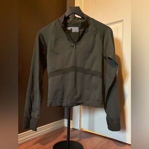 Quarter-Zip Athletic Pullover - Olive Green